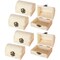 6 Pieces Small Wooden Boxes with Hinged Lid, Front Clasp - Unfinished Paintable Treasure Box for DIY Arts & Crafts, Halloween, Pirate Birthday Party (2.8 x 3.9 x 2.4 in)